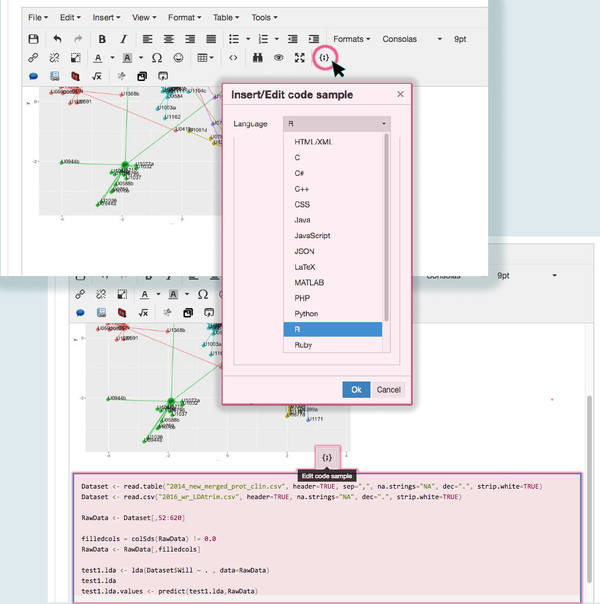 insert R code 3 in RSpace 1.44